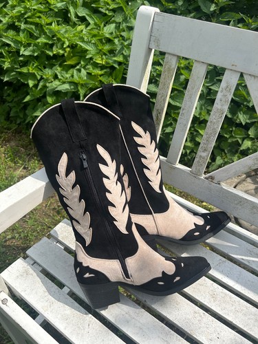 Vintage cowboystiefel schwarz - vintage,