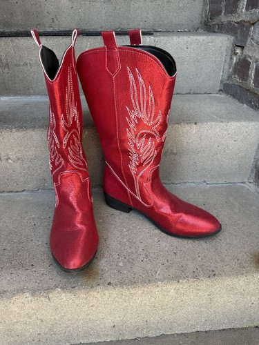 Rote cowboy westernstiefel - rote,