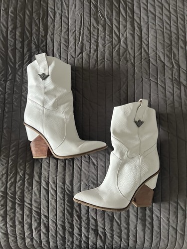 Weiße leder cowboystiefel - weiße, leder-cowboystiefel