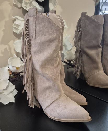 Moderne damen stiefel fransen - moderne,