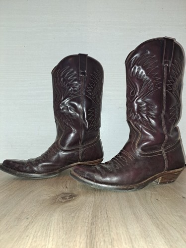 Vintage weinrote cowboystiefel - vintage,
