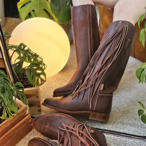 Vintage echtleder stiefel - vintage,
